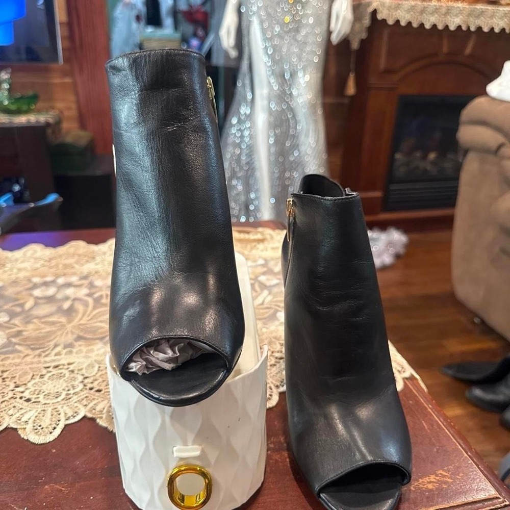 Marc Fisher "Serenity" Peep-Toe Booties - Picture 3 of 7